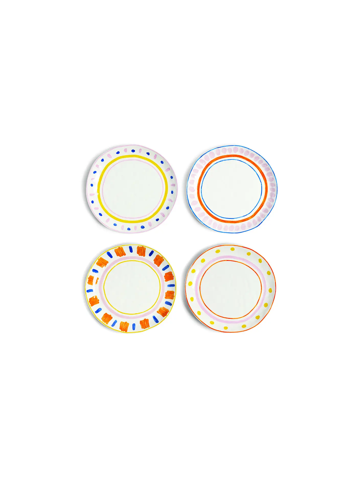 &K AMSTERDAM | Teller Set 4tlg. 21,5cm  BOAVISTA Bunt | 